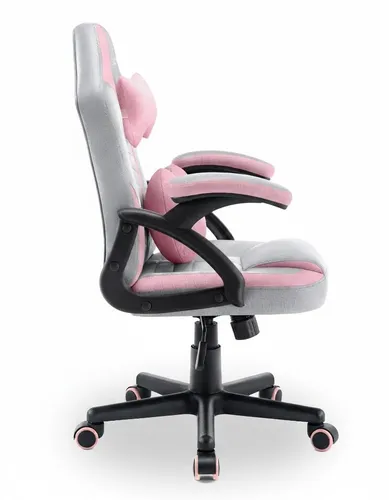 Fotel gamingowy HELL'S CHAIR HC- 1001 Kids Szaro-różowy