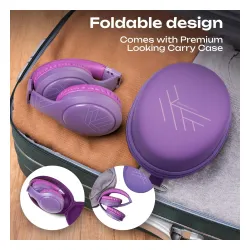 Słuchawki bezprzewodowe PowerLocus P19 Purple Nauszne Bluetooth 5.3 Fioletowy