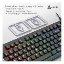 Klawiatura membranowa Ajazz AF98 Czarny