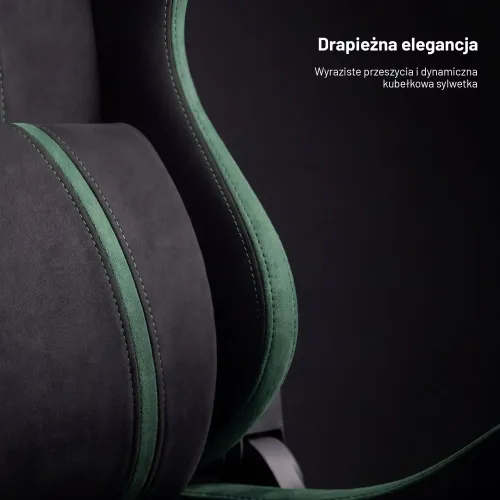 Fotel Diablo Chairs X-One 2.0 King Forest Green Gamingowy do 160kg Tkanina Czarno-Zielony
