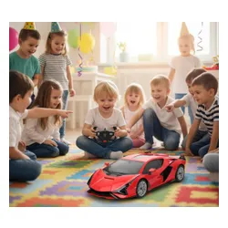 Duży samochód zdalnie sterowany COIL RC Lamborghini SIAN otwierane drzwi światła czerwony