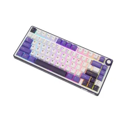 Klawiatura mechaniczna Royal Kludge RK-R75 Blackberry Mousse Brown Switch Biało-Fioletowy