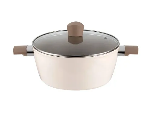 Garnek aluminiowy nieprzywierający z pokrywką FLORINA MOKKA 26 cm 4,8 l