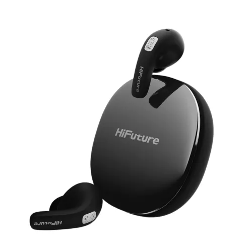Słuchawki bezprzewodowe HiFuture FlyBuds4 Dokanałowe Bluetooth 5.4 Funkcje AI z tłumaczeniem ponad 130 języków, Czarny