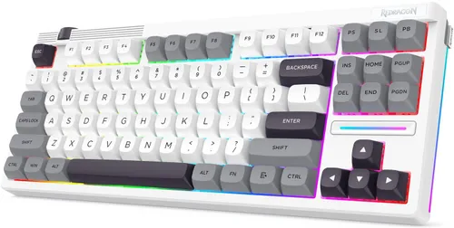 Klawiatura REDRAGON Otiim Pro K729WGB RGB Hot Swap Bullet QL Switch Biało-szary
