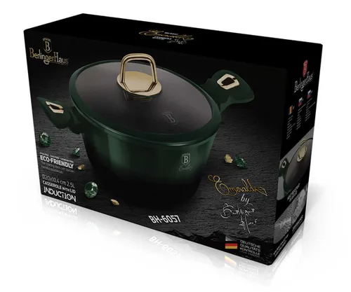 Garnek tytanowy 2.5L 20cm BERLINGER HAUS Metallic Line Emerald BH-6057