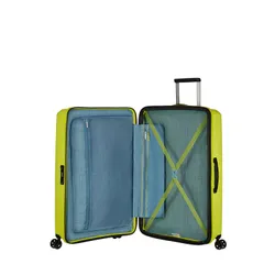 Большой расширенный чемодан American Tourister AeroStep-light lime