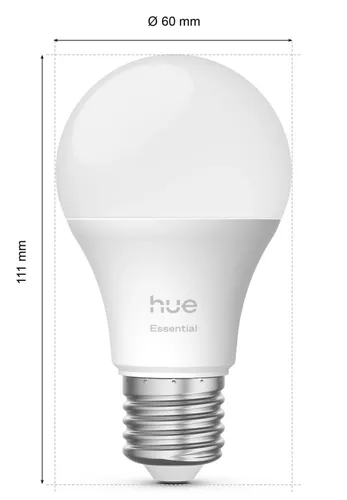 Inteligentna żarówka LED PHILIPS HUE 929004235411 E27 8W Bluetooth, ZigBee (3 szt.) + Mostek