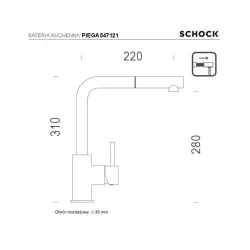 Bateria Schock Piega 547121 Magma Mosiądz