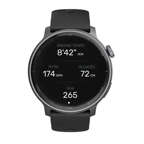 Smartwatch STELIO Activ Funkcje AI 46mm GPS Czarny