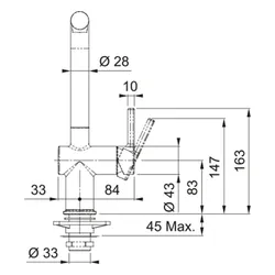 Bateria FRANKE Active L Pull-out spray 115.0653.379 Chrom