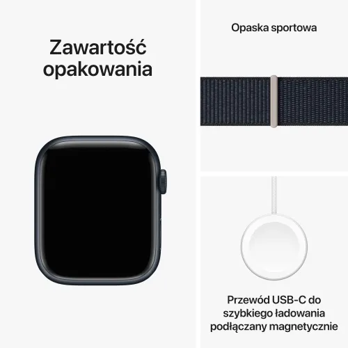 Apple Watch 9 GPS 45 мм алюминиевый Север / Север Спортивный ремешок