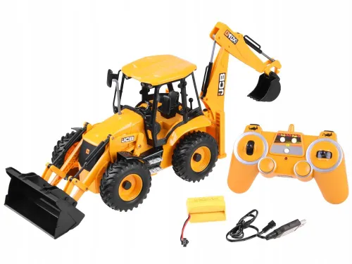 Zdalnie sterowany samochód COIL auto RC pilot koparka JCB pojazd metal żółta