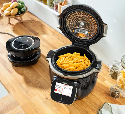 Аэрогриль Tefal Cook4me Touch Wi-Fi CY9128 + крышка для выпечки EY1508 1600 Вт 6л мобильное приложение