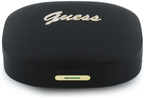Słuchawki dokanałowe GUESS Script Metal Logo Czarny z tłumaczem
