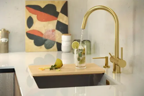 Bateria Quadron Caren 3623512PVDG1 Złoty Stal szlachetna