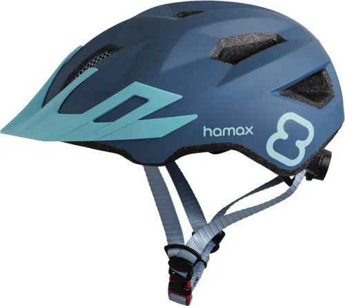 Kask rowerowy HAMAX Flow Niebieski dla Dzieci z lampką (rozmiar 52-57)