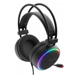 Słuchawki przewodowe z mikrofonem Genesis Neon 613 G2 RGB Nauszne Czarny