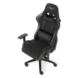Fotel GAMVIS Phantom Large Czarny (złote elementy)