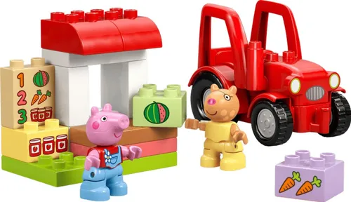 LEGO Duplo Świnka Peppa 10468 Ciągnik i rynek