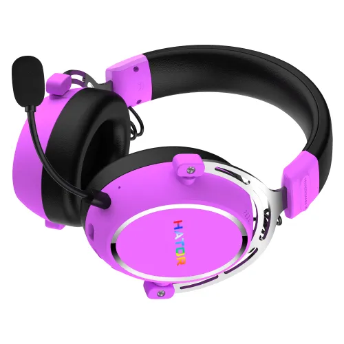 Słuchawki bezprzewodowe z mikrofonem Hator Hypergang 3 Wireless ESH52 ANC Nauszne Fioletowy