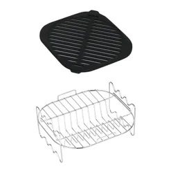 Air Fryer Frytkownica beztłuszczowa TESLA AirCook Grill QG600 Czarno-srebrny