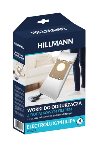 Worki do odkurzacza HILLMANN WEL01 4szt. + filtr