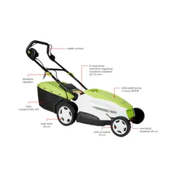 Kosiarka elektryczna GREENSO KE42-1800 1800W 420mm
