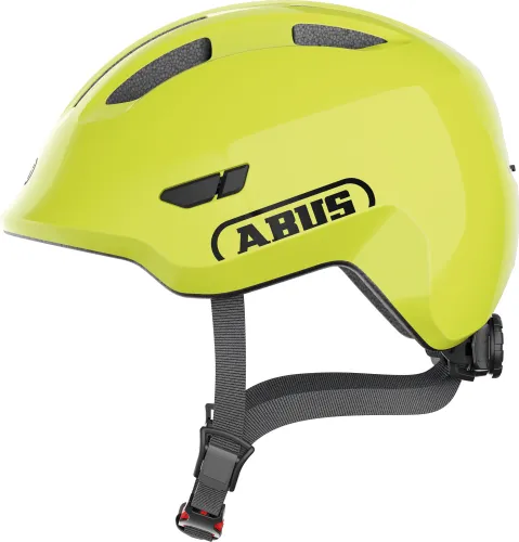 Kask rowerowy ABUS Smiley 3.0 LED Shiny Żółty dla Dzieci (rozmiar M)