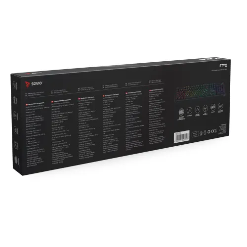 Klawiatura mechaniczna Savio STYX Outemu Blue Czarny