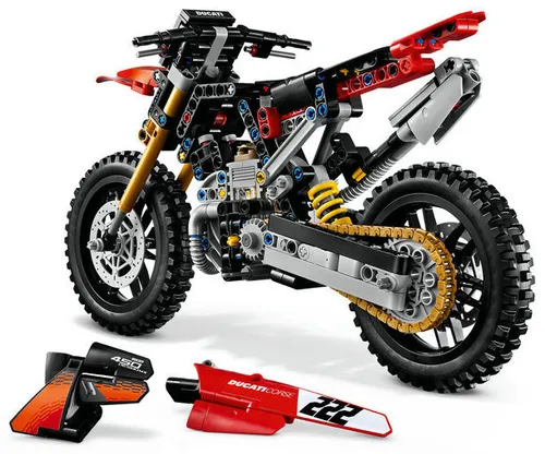 LEGO TECHNIC 42238 Motocykl Ducati Desmo450 MX Factory, zestaw klocków 10+