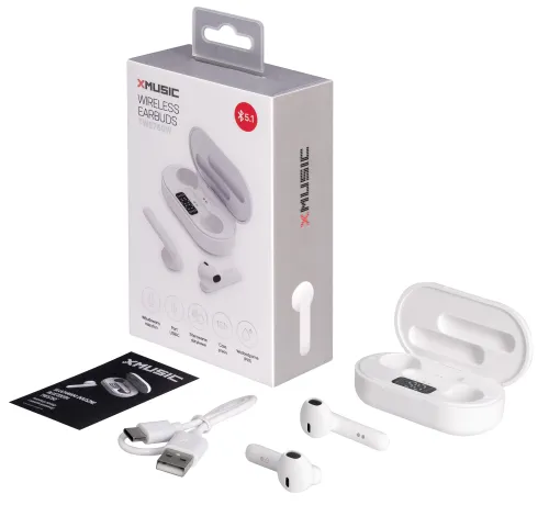 Słuchawki douszne XMUSIC TWS750W Wodoodporne Biały