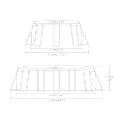 Basen ogrodowy stelażowy Prism Frame Oval 503x274x122 cm INTEX 26796 NP