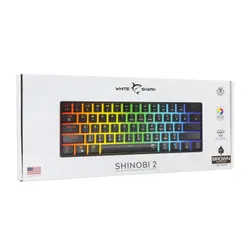 Klawiatura gamingowa White Shark Shinobi Brown przewodowa mechaniczna podświetlana czarna