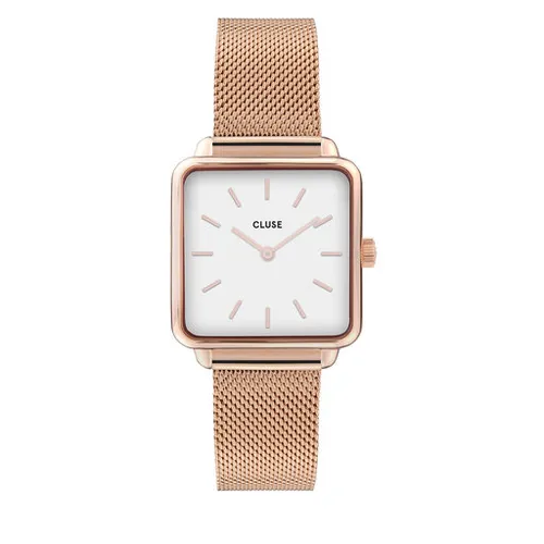 Cluse La Tétragone Cw0101207001 Rose Gold Mesh / White Saatler