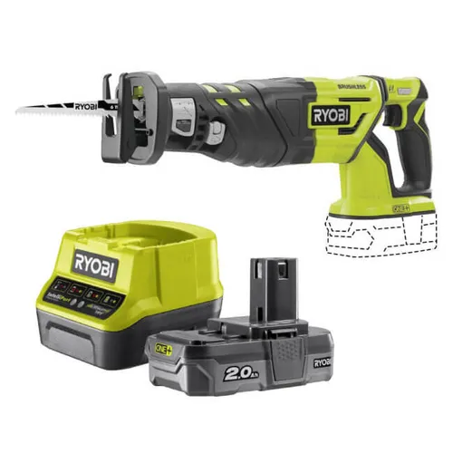 Piła szablasta RYOBI R18RS7-0 + Akumulator RYOBI ONE+ RC18120-120 2Ah 18V + ładowarka