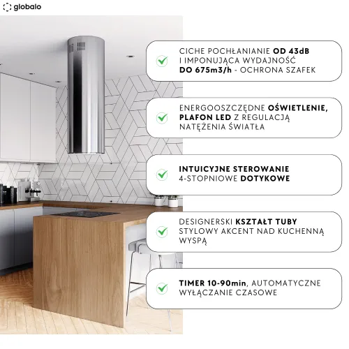 Okap Globalo Heweno Isola 39.2 Inox
