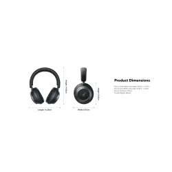 Słuchawki bezprzewodowe Soundcore Space One Pro Nauszne Bluetooth 5.3 Czarny