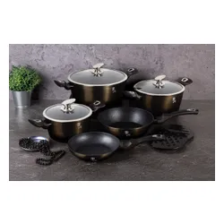 Zestaw garnków BERLINGER HAUS Metallic Line Shiny Black Edition BH-6615 (13 elementów)