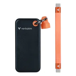 Dysk VERBATIM Pocket 128GB SSD Czarno-pomarańczowy
