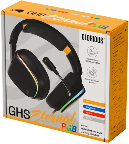 Słuchawki GLORIOUS GHS Eternal RGB GLO-A-2PC-BLK Nauszne