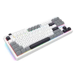 Klawiatura REDRAGON Otiim Pro K729WGB RGB Hot Swap Bullet QL Switch Biało-szary