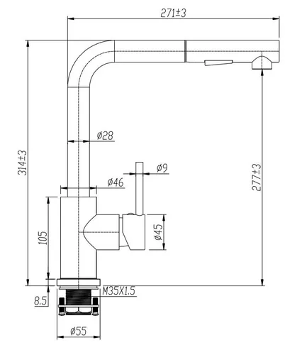 Bateria BERG Porta 130231PH Czarny mat