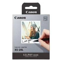 Drukarka Canon Selphy Square QX10 różowy + papier XS-20L 20szt