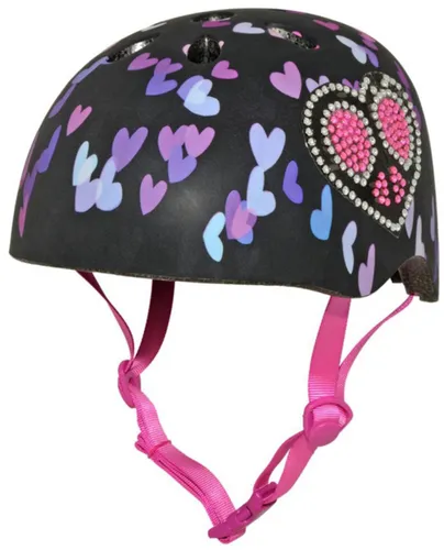 Kask rowerowy KRASH Bokeh Bling Czarny dla Dzieci (rozmiar M)