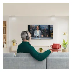 Słuchawki bezprzewodowe Hama 00221847 TV Headphones Dongle Nauszne 2.4 GHz Dongle + Bluetooth 5.3 Czarny