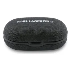Słuchawki dokanałowe KARL LAGERFELD Saffiano Logo ENC Czarny