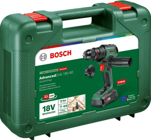 Wiertarko-wkrętarka BOSCH AdvancedDrill 18V-80 QuickSnap 06039E2001