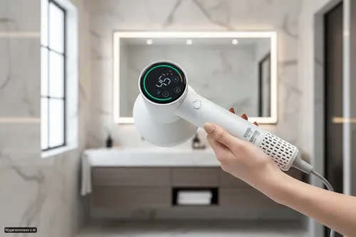 Suszarka BEAUTYME HD975 SMART z czujnikiem temperatury i panelem dotykowym Biała 1600W