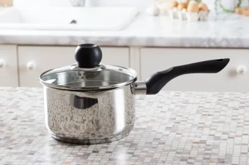 AMBITION Vikos 1,5 l - rondel ze stali nierdzewnej z dziobkiem i pokrywką